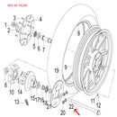 Eje de rueda trasera (TX200)
