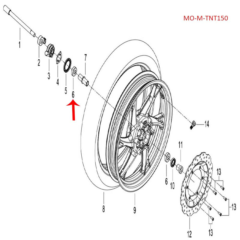 Rodamiento 6202-2RS (TNT135 / RKG150 / TNT150 / TNT25 / LEONCINO250 / TRK251)