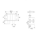 kit de herrajes para hacer puertas de vitrinas incluye 4 pivotes de puerta, 2 trancas con iman.