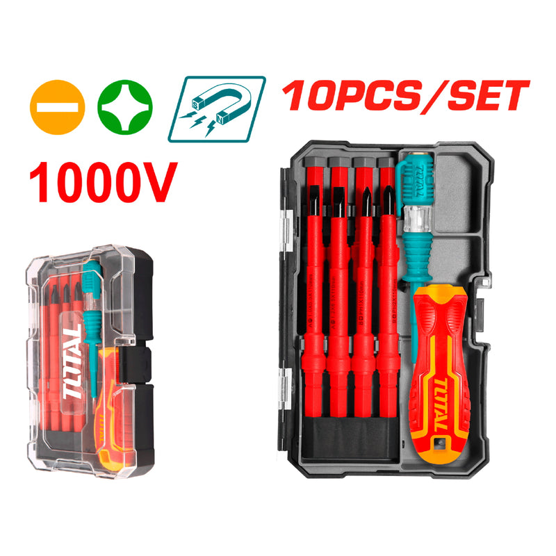 Juego De destornilladores Aislados Intercambiables (10 piezas) electricista