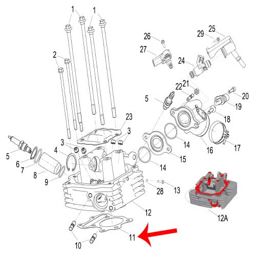 Empacadura de la culata (TNT135)