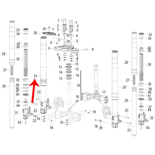 Amortiguador delantero derecho (TRK502X)