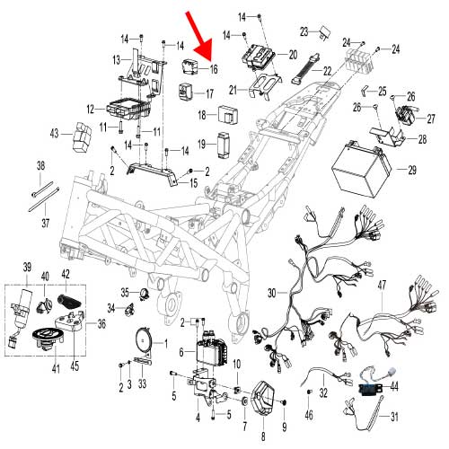 Sensor de volcamiento (TRK251 / LEONCINO250 / ZAFFERANO250 / 302S / LEONCINO500 / TRK502X / 752S)