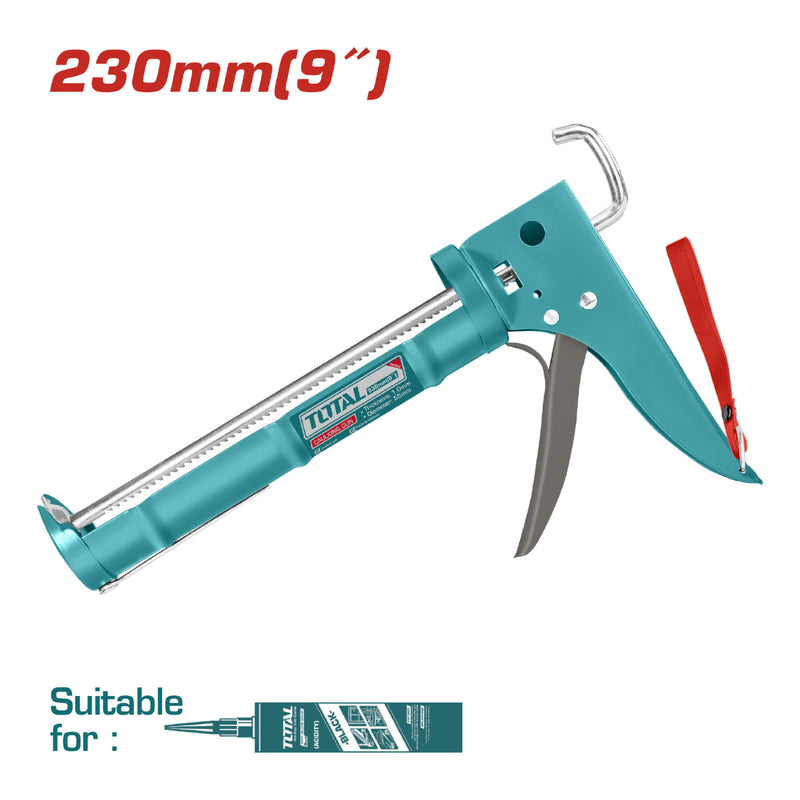 Pistola de silicón de 9" calafateadora solida