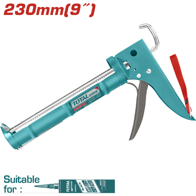 Pistola de silicón de 9" calafateadora solida