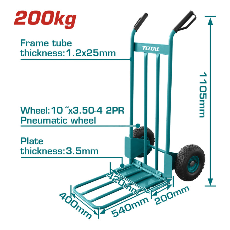 Carretilla, Turquesa, Capacidad de 200kg.