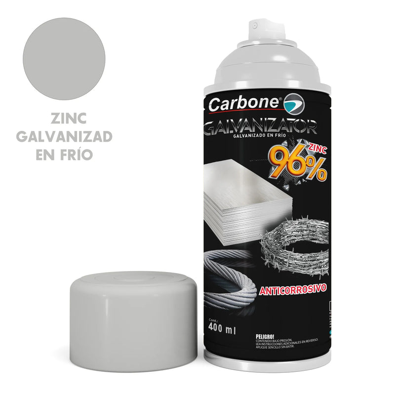 Galvanizado en frio spray Galvanizator aerosol 400ml. Potente anticorrosivo 96% zinc puro