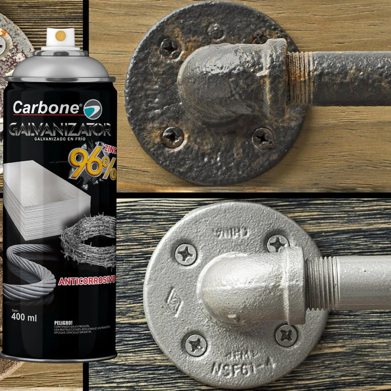 Galvanizado en frio spray Galvanizator aerosol 400ml. Potente anticorrosivo 96% zinc puro