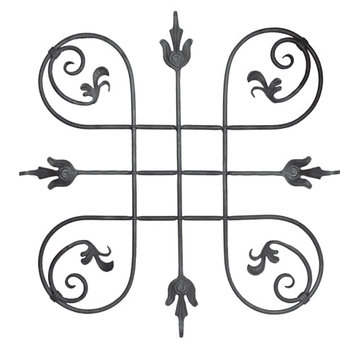 Rosón artístico de hierro forjado 800 x 800 mm