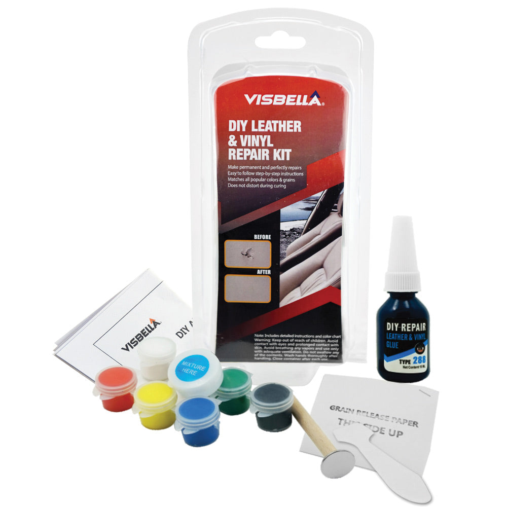 Kit de Reparacion de Vinilo y Cuero para cortes, grietas, quemaduras y lagrimas