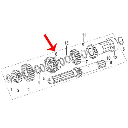 Engranaje de 4ta marcha (TX200)