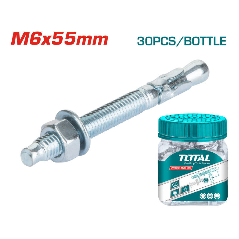 (30 unidades) Juego de Tacos de anclaje M6x55mm.