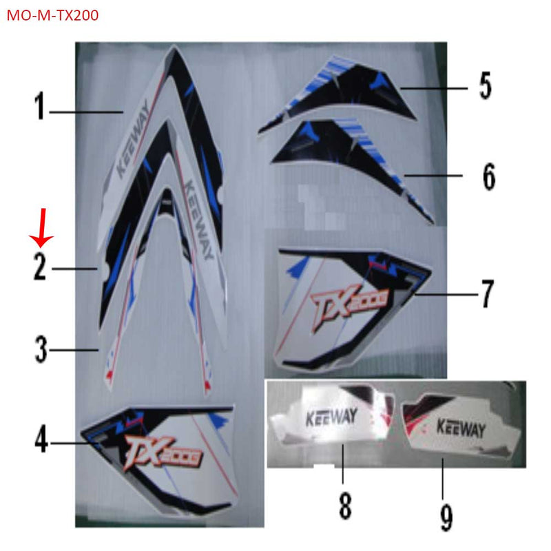 Calcomania lateral izquierda I (TX200)