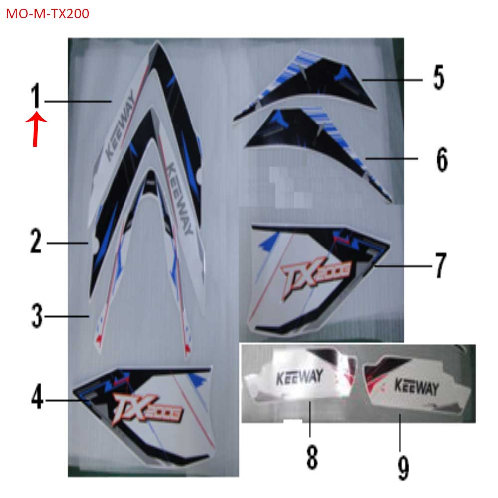 Calcomania lateral derecha I (TX200)