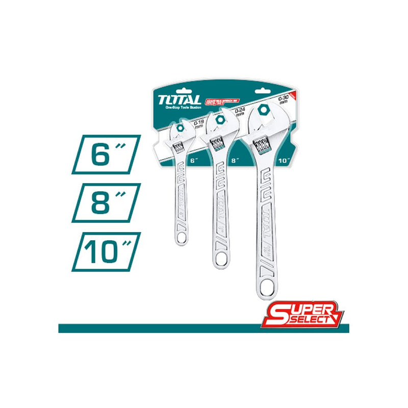 Juego de llaves ajustables de 3 piezas