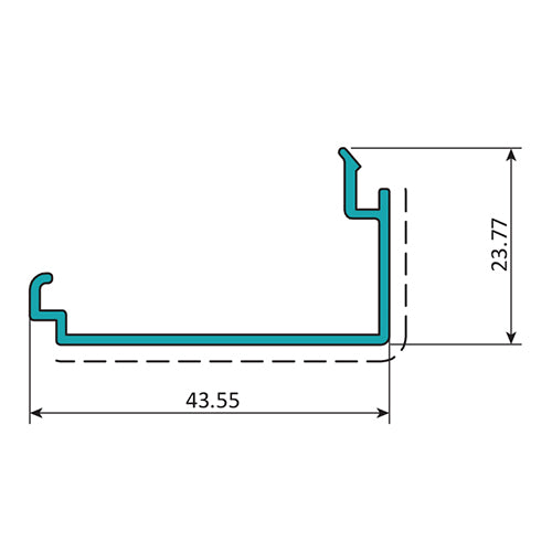 Cierre Pilastra. Espesor 1.2 mm. Largo 5.85 mts. Acabado Lacado Blanco. (D3-P1-A2-04-01)