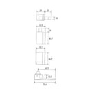 Juego de pivotes estandar decentrado para puertas de aluminio  Acabado Negro.