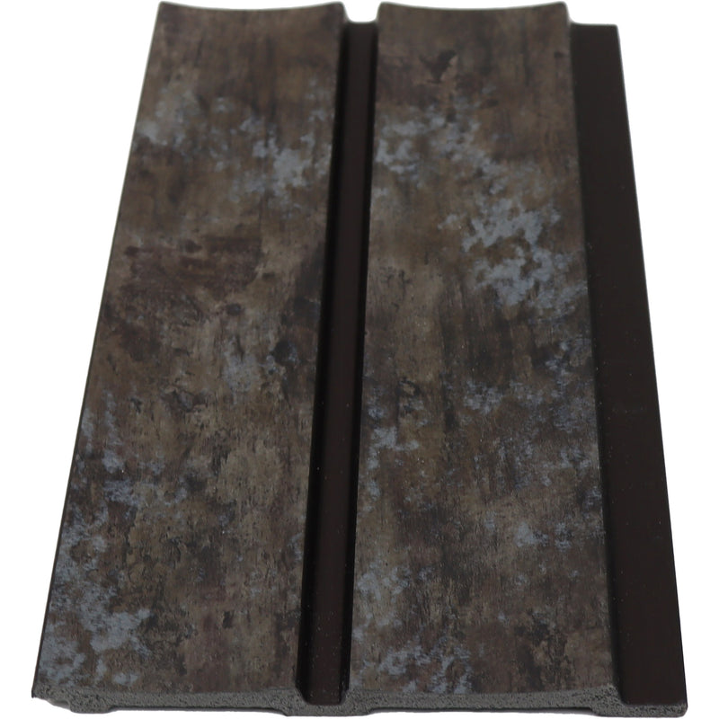 Lámina acanalada decorativa PS Dark old wood 12x120x2900 mm