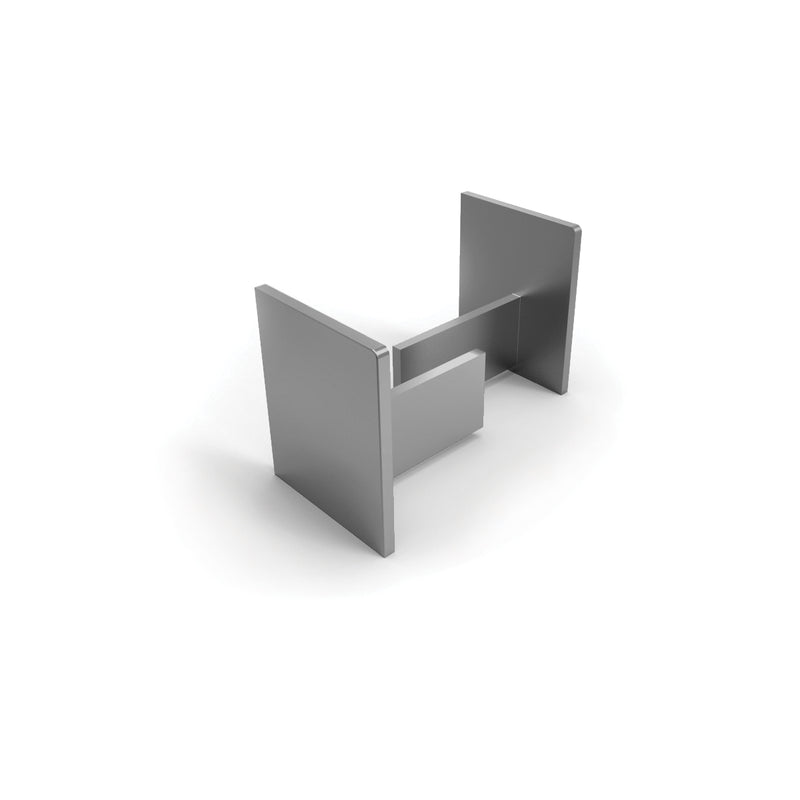 Par de tapas para perfil inferior. Inox ligth.