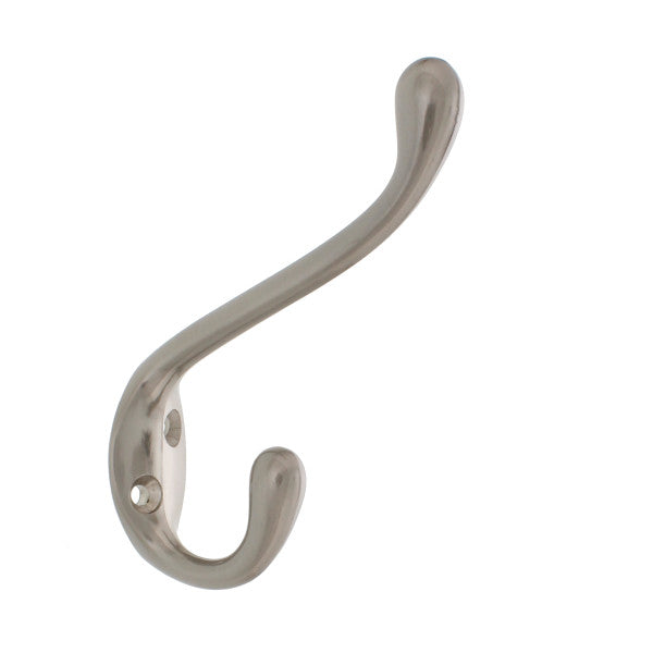 Gancho de niquel satinado para abrigos y sombreros