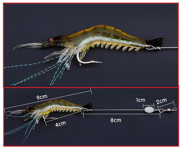 Señuelo camarón realista 9cm / 7g