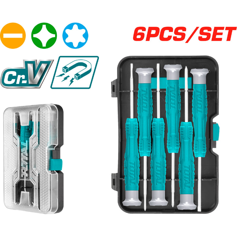 Destornilladores de precisión CR-V, 6pcs. (Juego)