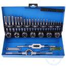 Machos y terrajas para roscar roscas 32pcs M3-M12 Juego de roscado