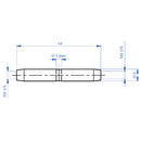 Tensor y union para cable de 5 mm. Rosca en ambos extremos derecha e izquierda.
