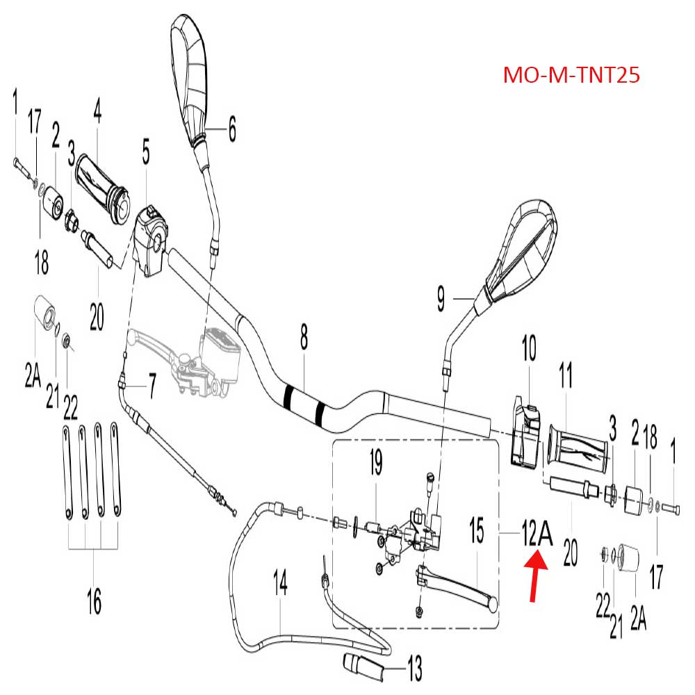 Kit de palanca de embrague (LEONCINO250 / 752S)