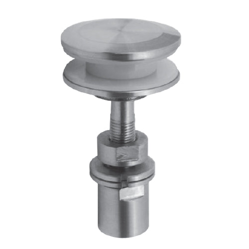 Perno de araña grande Diam. 57 mm. Perforacion en vidrio de 37 mm. BRILLANTE 304