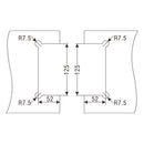 Recibidor para cerradura de gancho para sistema plegable o slider doble. Acabado satinado.