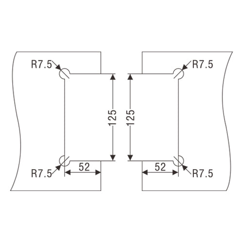 Recibidor para cerradura de gancho para sistema plegable o slider doble. Acabado satinado.