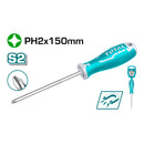 Destornillador de estrella PH2. Diam. 6.0 mm. Largo 150 mm.