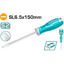 Destornillador de paleta. SL 6.5mm. Diametro: 6mm Largo 150mm.