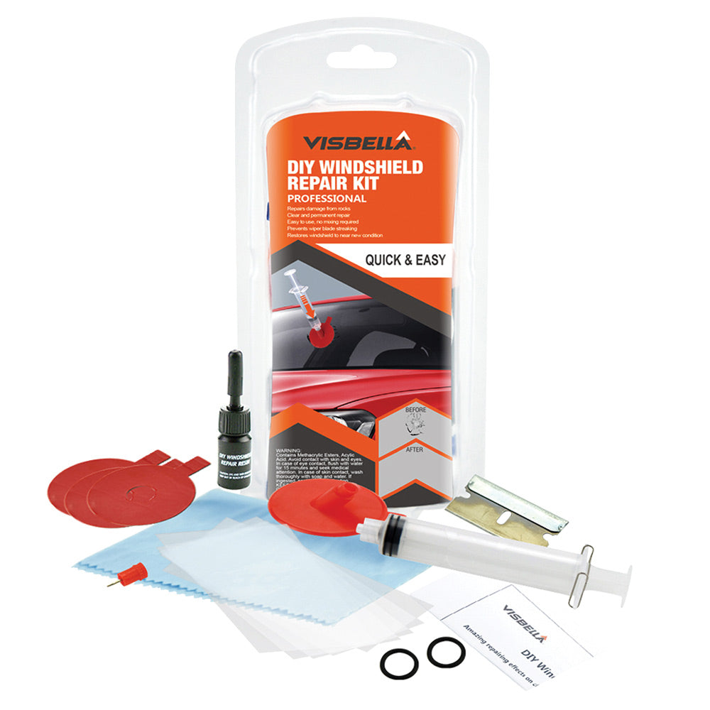 Kit de Reparacion para Parabrisas o cualquier Vidrio de Ventana de Auto. Tiempo de secado de 30 a 5