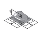 Tope para portones batientes. Para atornillar a piso.