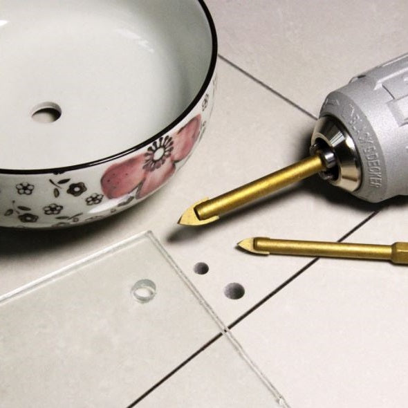 Juego de 5 brocas punta flecha 3 4 6 8 10mm para baldosas, azulejos y vidrio Revestidas en titanio