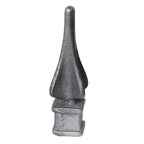 Lanza de base cuadrada 24mm x 103mm. Agujero 14mm.