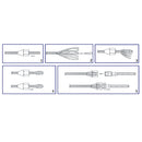 C10105 Terminal sin necesidad de prensa hidraulica, para cable 5 mm  .Rosca macho.