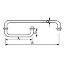 TIRADOR TOALLERO CHICO SATINADO 457-SSS.