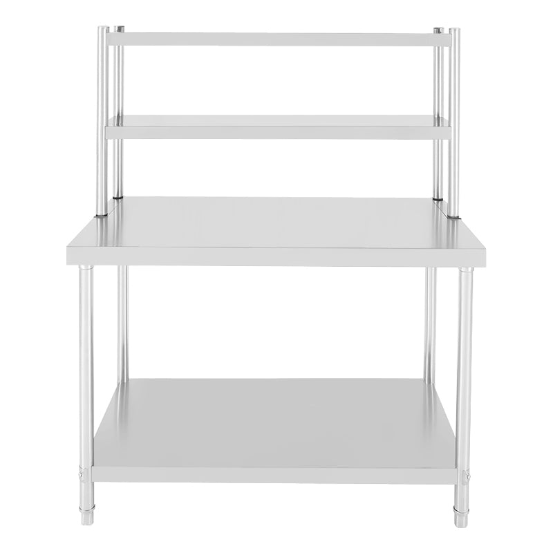 REPISA DE MESA DOBLE 180CM LARGO ACERO INOXIDABLE