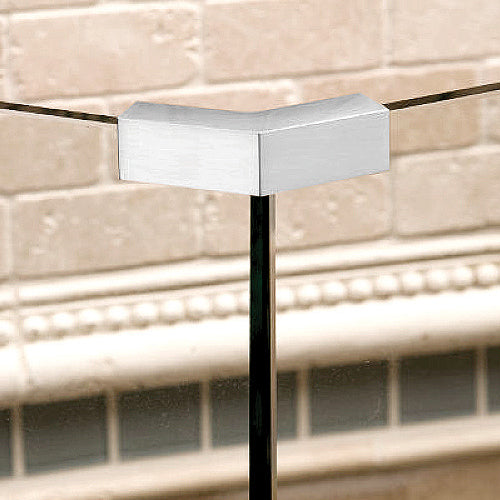 Union de vidrios a 90 grados sin perforacion.