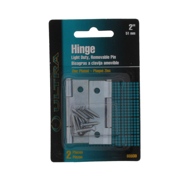 (Par) Bisagras de 2 "x 1-9/16" de acabado galvanizado