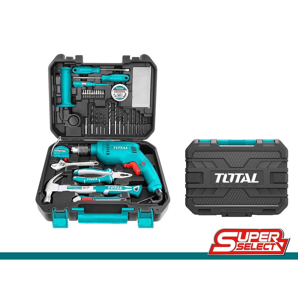 Juego de Herramientas de 115 Piezas.Trae 1 Taladro de Impacto 680 W 110v/120v - 60 hz.