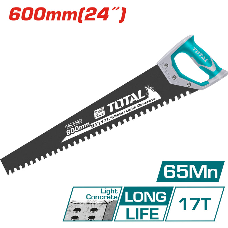 Sierra para Concreto Liviano de 24 "/ 600 mm 65MN. De 17 dientes de acero de tungsteno.