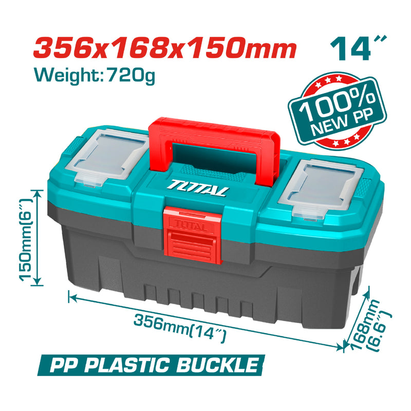 Caja de herramientas 14" de plástico TOTAL