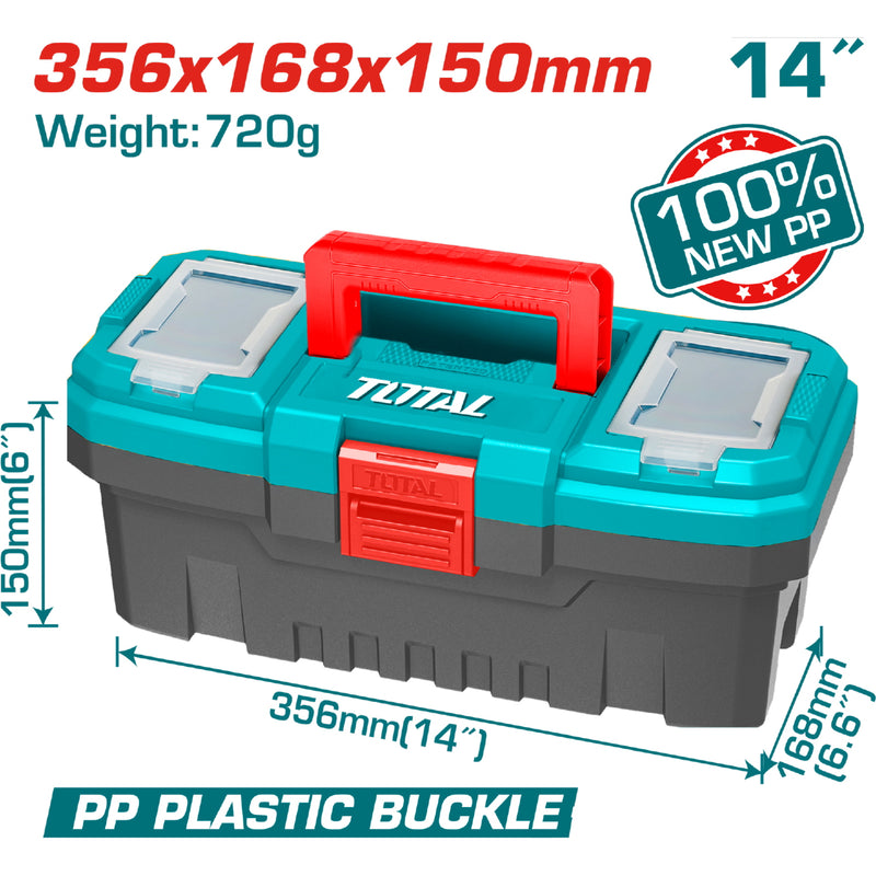 Caja de herramientas 14" de plástico TOTAL