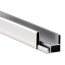 U-Channel Desmontable  Vidrio de 10 - 12 mm de Aluminio. Largo de 3 m. Acabado Brillante