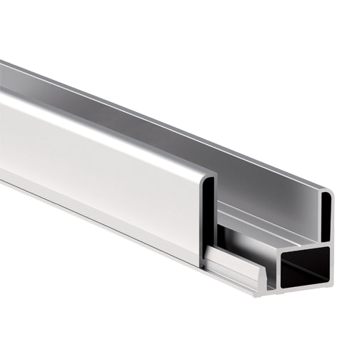 U-Channel Desmontable  Vidrio de 10 - 12 mm de Aluminio. Largo de 3 m. Acabado Brillante