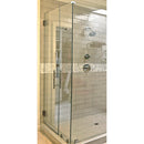 Clip vidrio 90 sin perforacion. 8-12.76 mm. 40 mm de alto. Satinado.